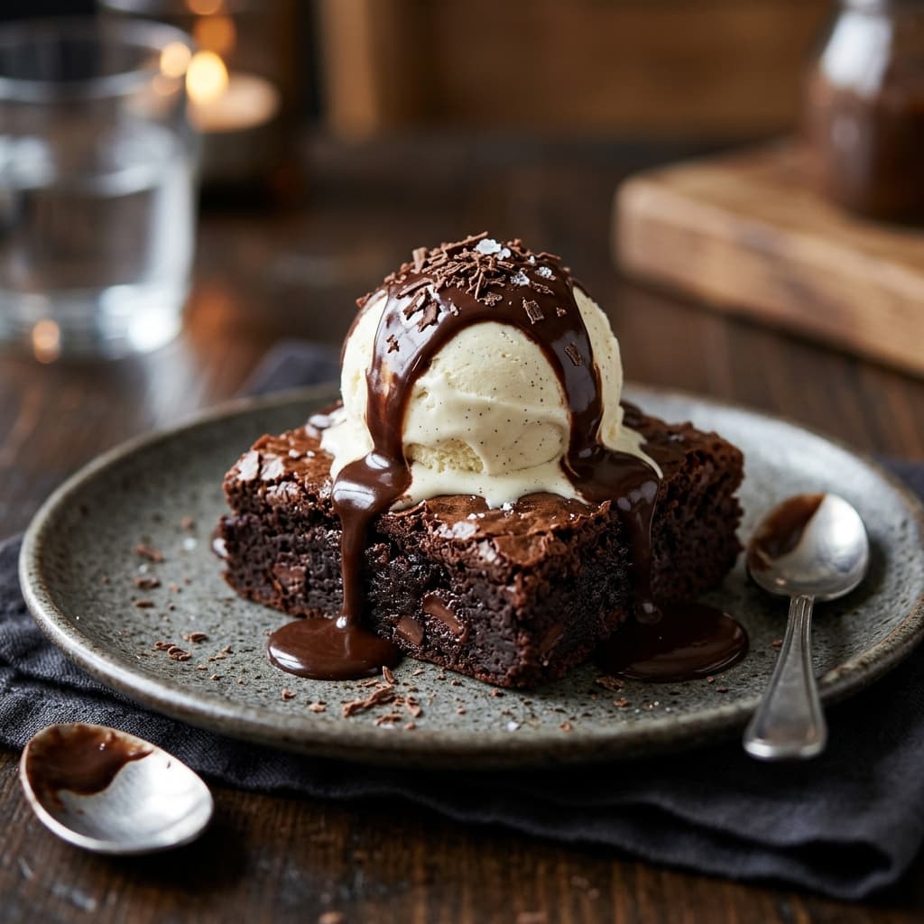 Brownie con Helado